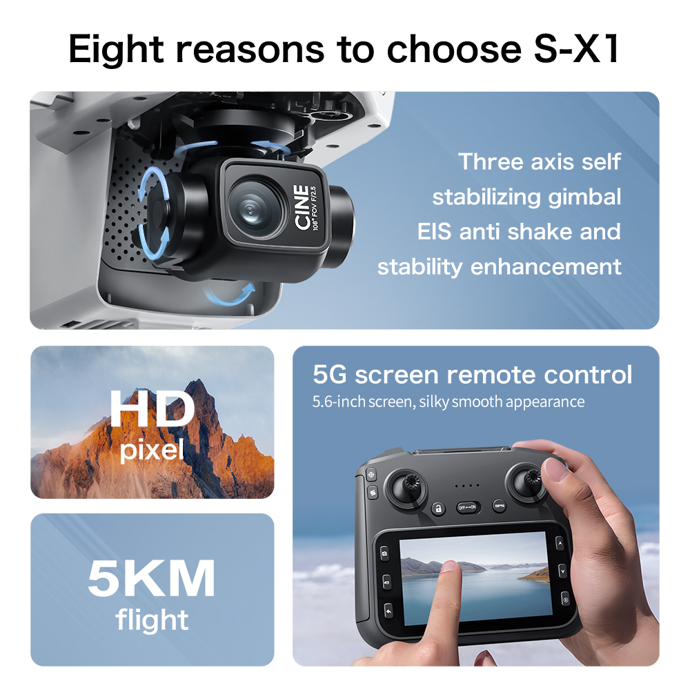 Dron GPS Lenovo S-X1 MAX z 3-o – Drone Gimbal 3 Axis recenzja i cena
